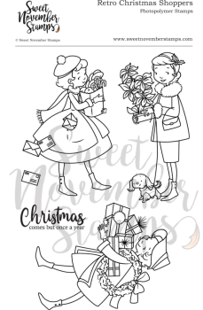 ****NEW**** Sweet November - Retro Christmas Shoppers Clear stamp set