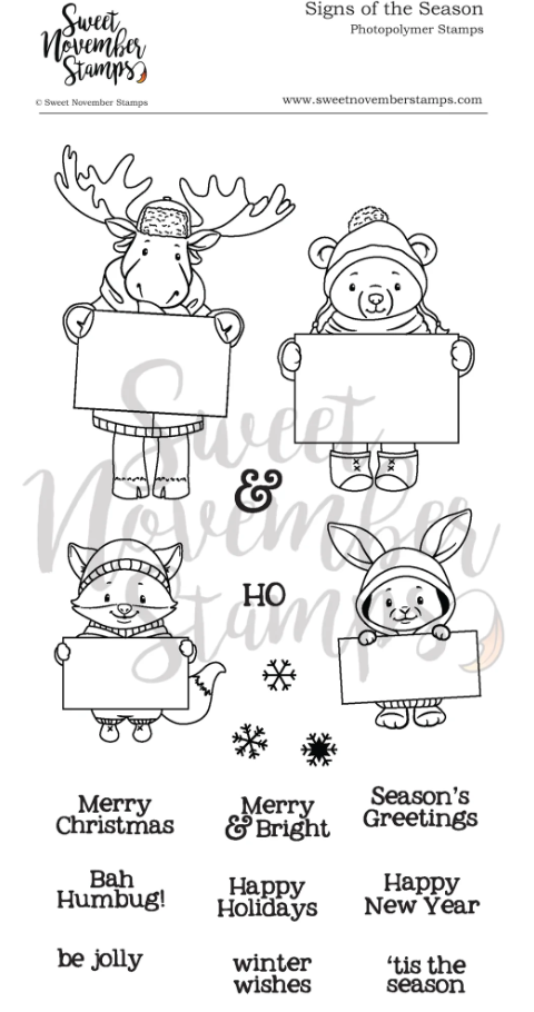 ****NEW**** Sweet November - Signs of the Season Clear stamp set