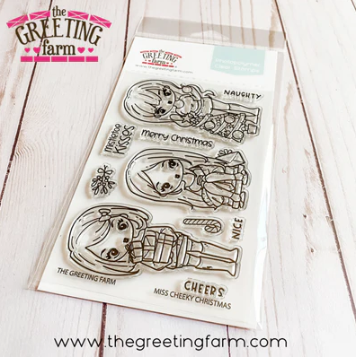 ****NEW****Miss Cheeky Christmas clear stamp set - The Greeting Farm