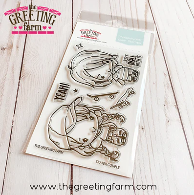 ****NEW****Skater Couple clear stamp set - The Greeting Farm