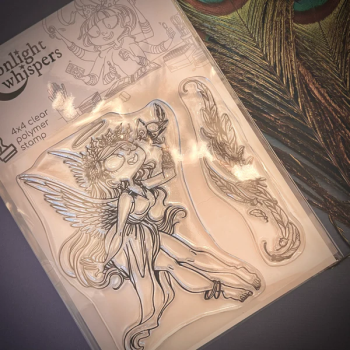 ****NEW**** Moonlight Whispers - Angelica and the Cardinal - Clear Stamp