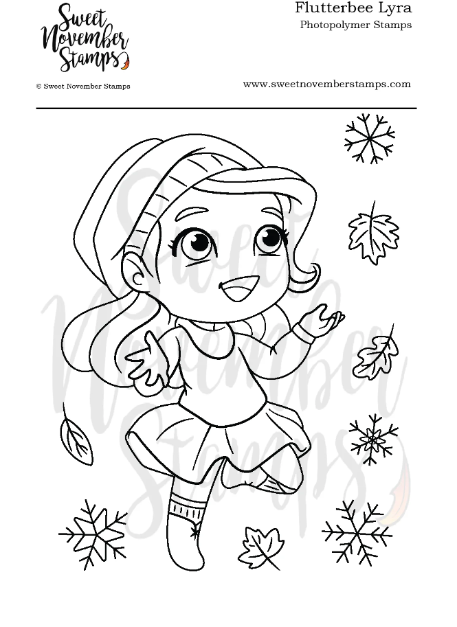 ****NEW**** Sweet November - Flutterbee Lyra Clear stamp set