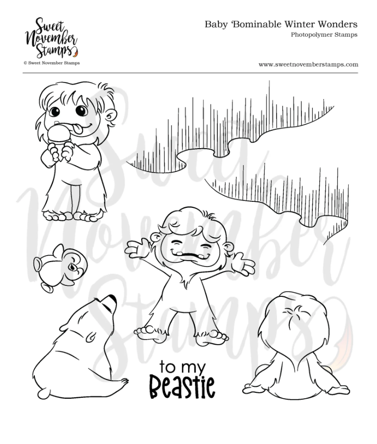 Sweet November - Baby 'Bominable Winter Wonders Clear stamp set