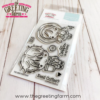 Coffee Couple clear stamp set - The Greeting Farm
