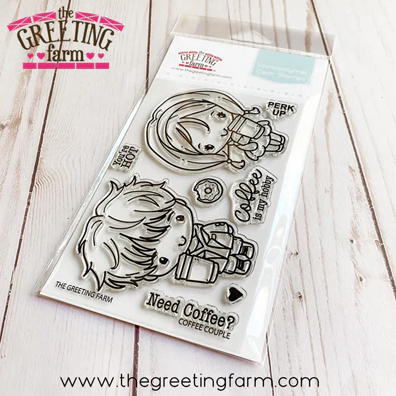 ****NEW****Coffee Couple clear stamp set - The Greeting Farm