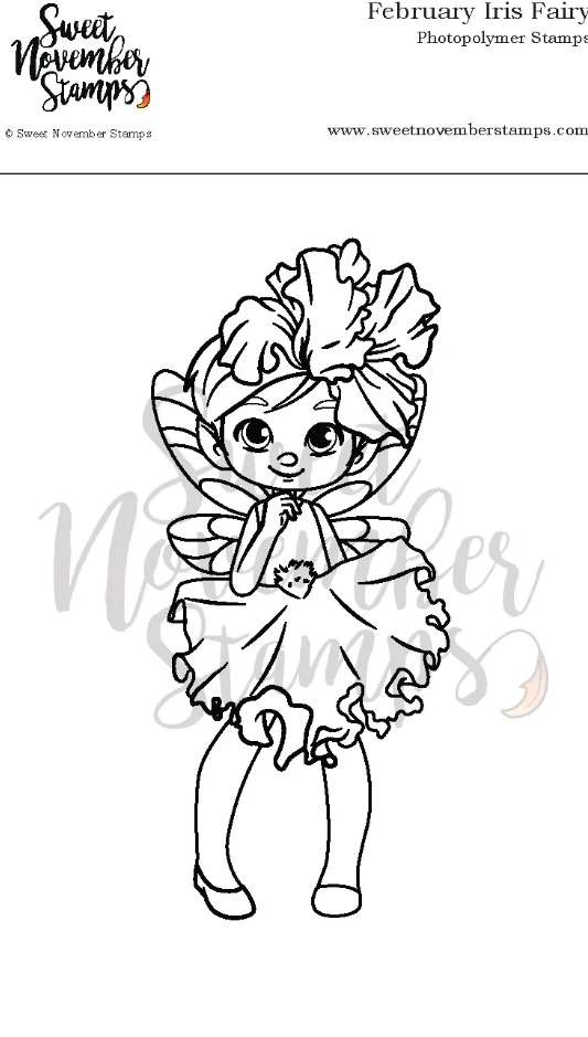 ****NEW**** Sweet November - February Iris Fairy Clear stamp set