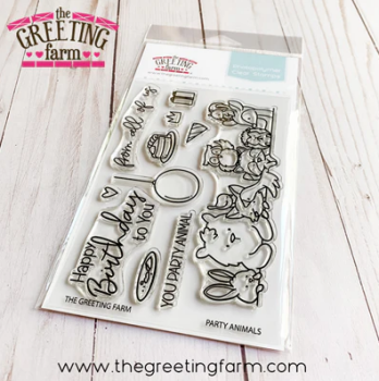 ****NEW****Party Animals clear stamp set - The Greeting Farm