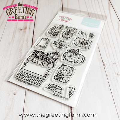 ****NEW****Boba Pandas clear stamp set - The Greeting Farm