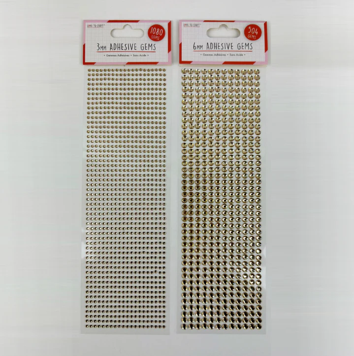 Love To Craft Gold Gems - Choose 3mm or 6mm