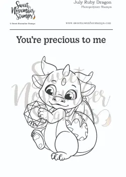 ****NEW**** Sweet November - July Ruby Dragon Clear stamp set