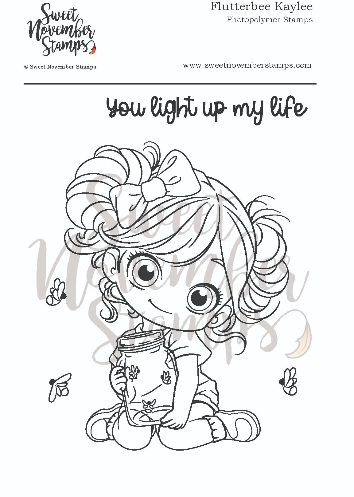 ****NEW**** Sweet November - Flutterbee Kaylee Clear stamp set