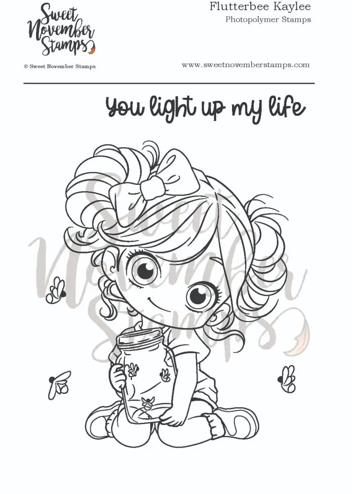 ****NEW**** Sweet November - Flutterbee Kaylee Clear stamp set