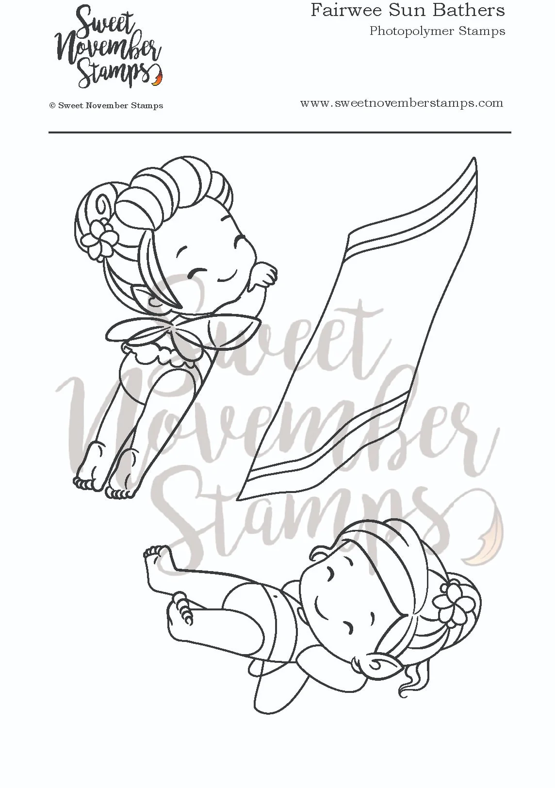 ****NEW**** Sweet November - Fairwee Sun Bathers Clear stamp set