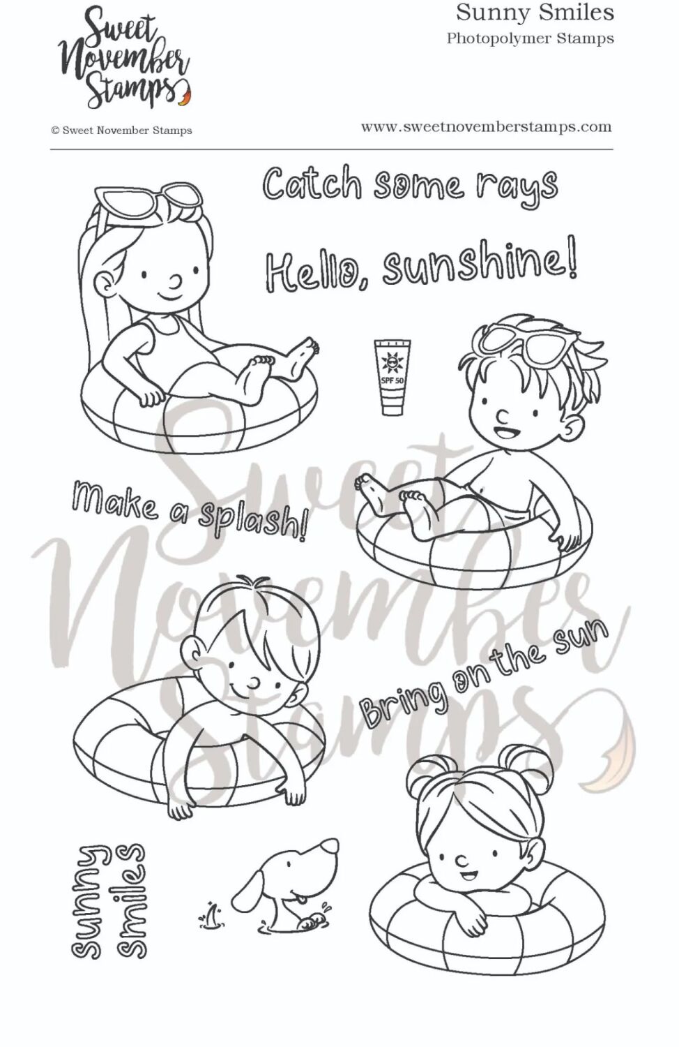 ****NEW**** Sweet November - Sunny Smiles Clear stamp set