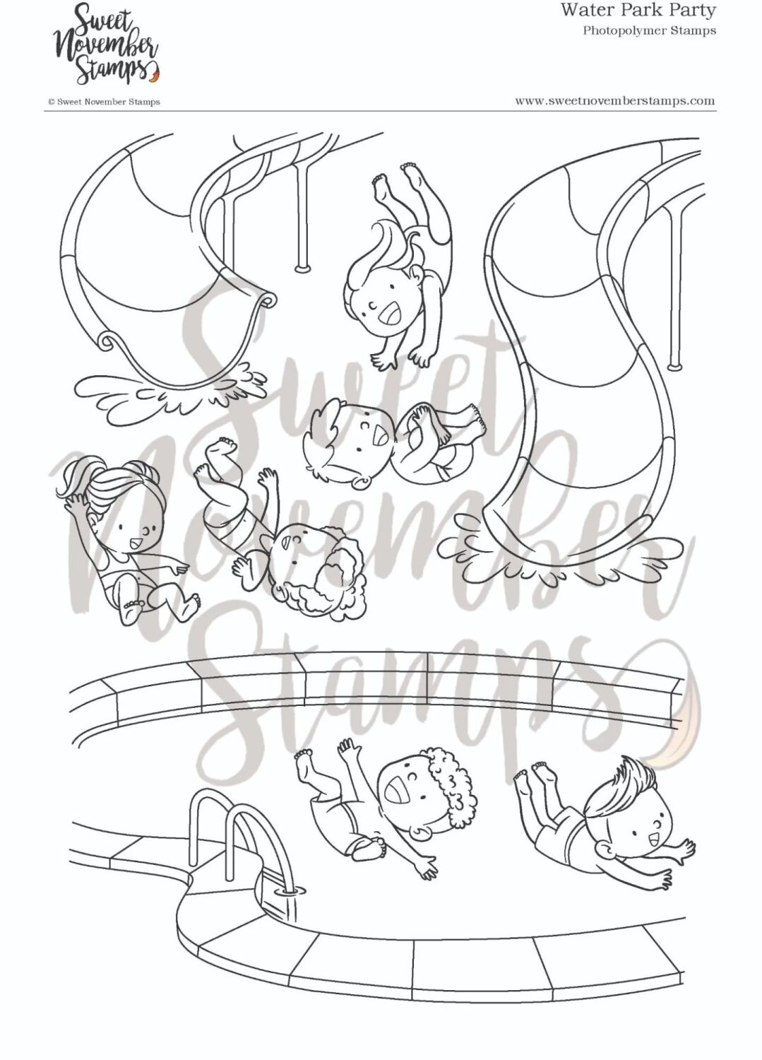 ****NEW**** Sweet November - Water Park Party Clear stamp set