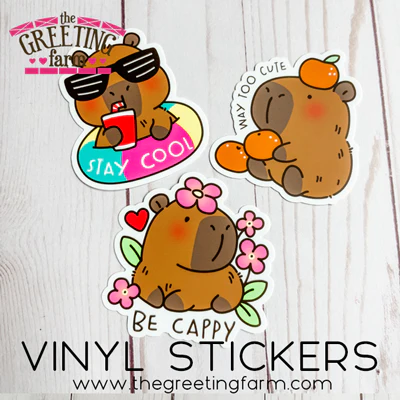 ****NEW****Capybaras - 3" Vinyl Stickers - The Greeting Farm