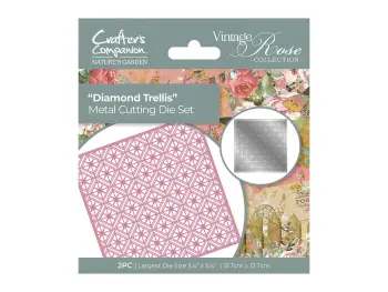 Crafter's Companion - Nature's Garden Vintage Rose Die - Diamond Trellis