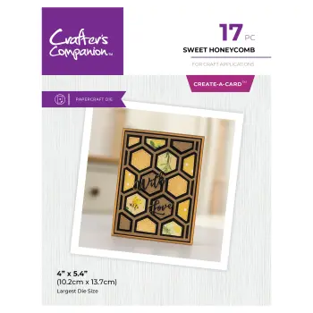 Crafter's Companion - Patchwork Create A Card Collection Metal Dies - Sweet Honeycomb