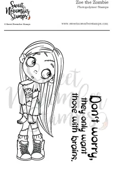 ****NEW**** Sweet November - Zoe the Zombie Clear stamp set