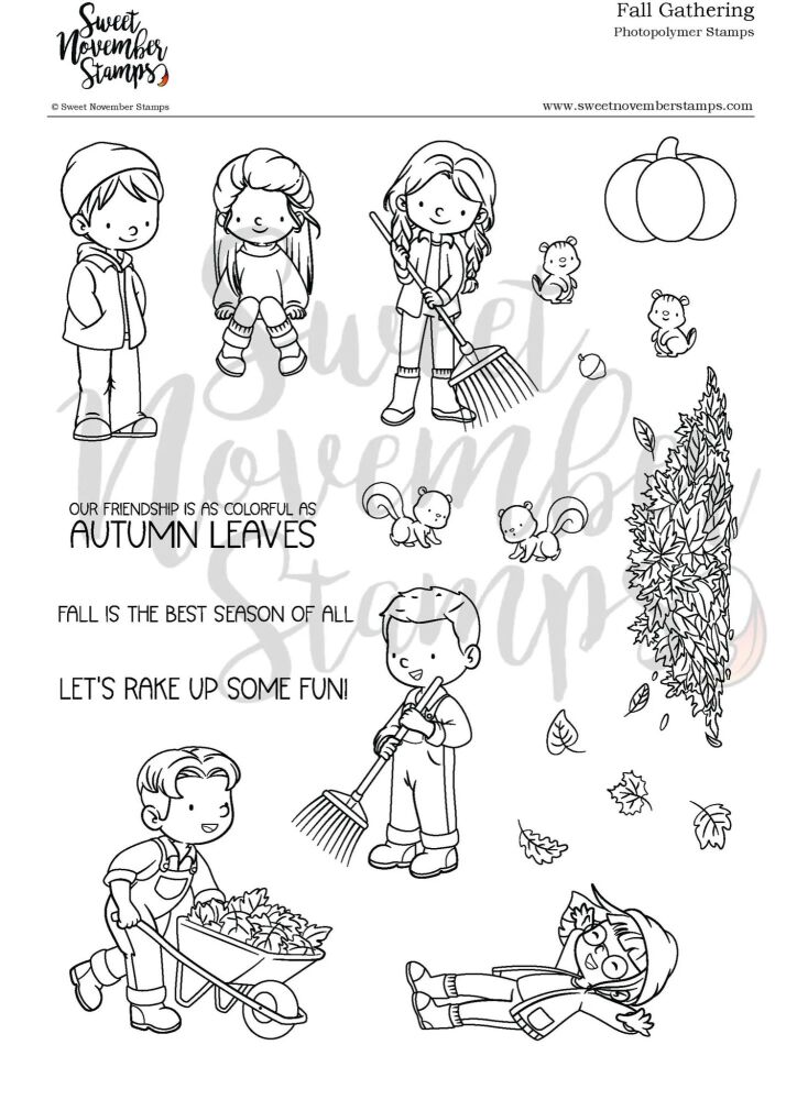****NEW**** Sweet November - Fall Gathering Clear stamp set