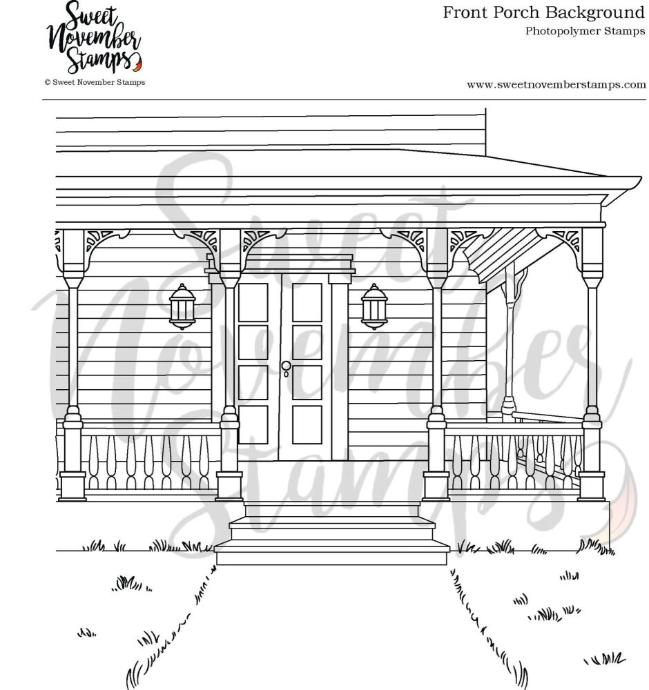 ****NEW**** Sweet November - Front Porch Background Clear stamp set