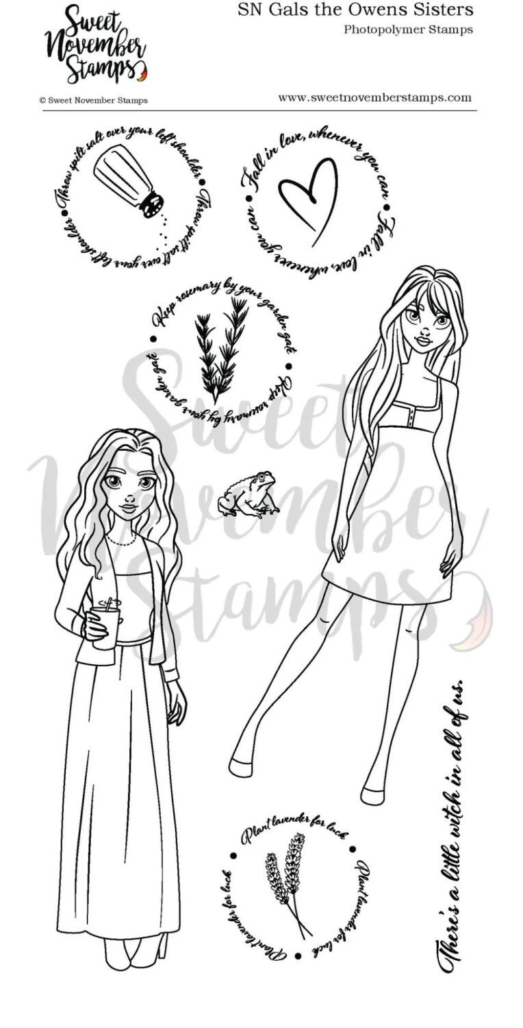 ****NEW****Sweet November - SN Gals: The Owens Sisters Clear stamp set
