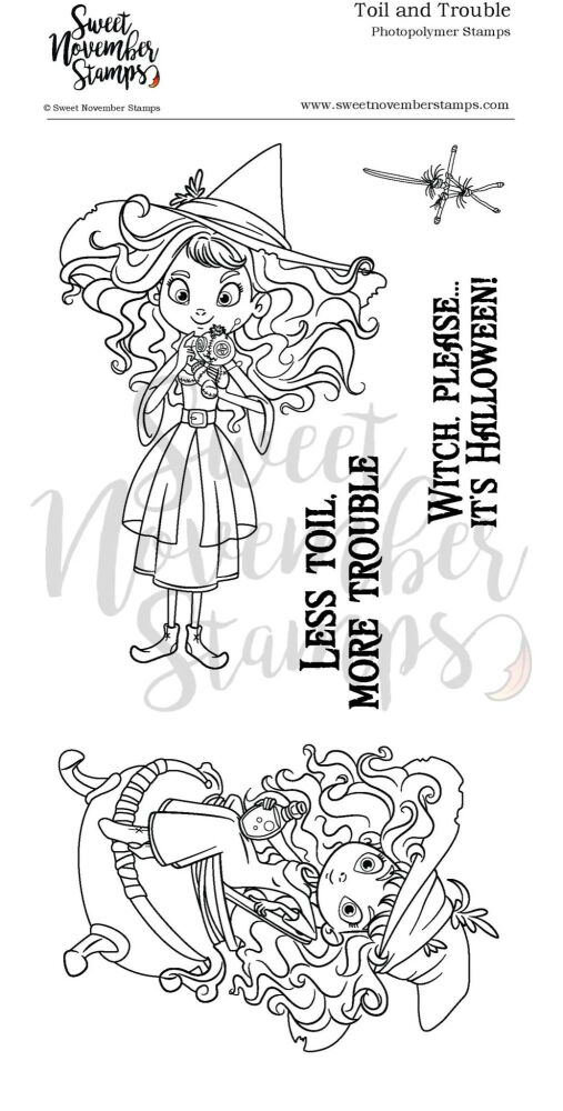 ****NEW****Sweet November - Toil and Trouble Clear stamp set