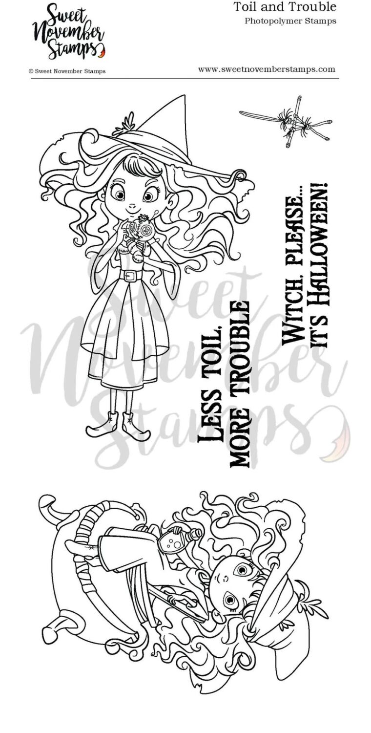****NEW****Sweet November - Toil and Trouble Clear stamp set