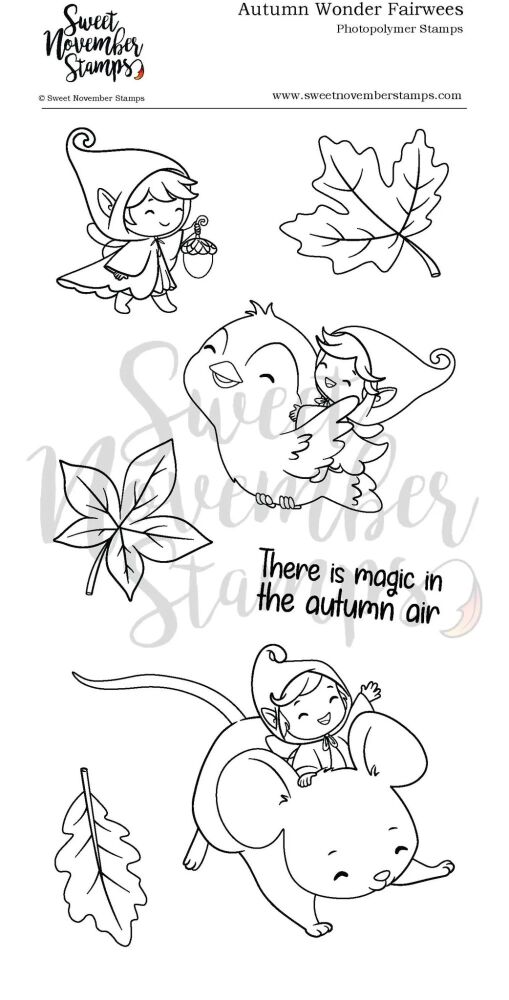 ****NEW****Sweet November - Autumn Wonder Fairwees Clear stamp set