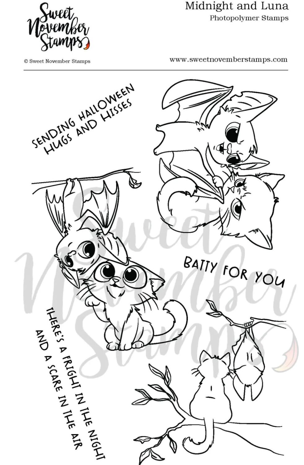 ****NEW**** Sweet November - Midnight and Luna Clear stamp set