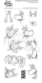 ****NEW****Sweet November - Postage Pals: Santa and Reindeer Clear stamp set