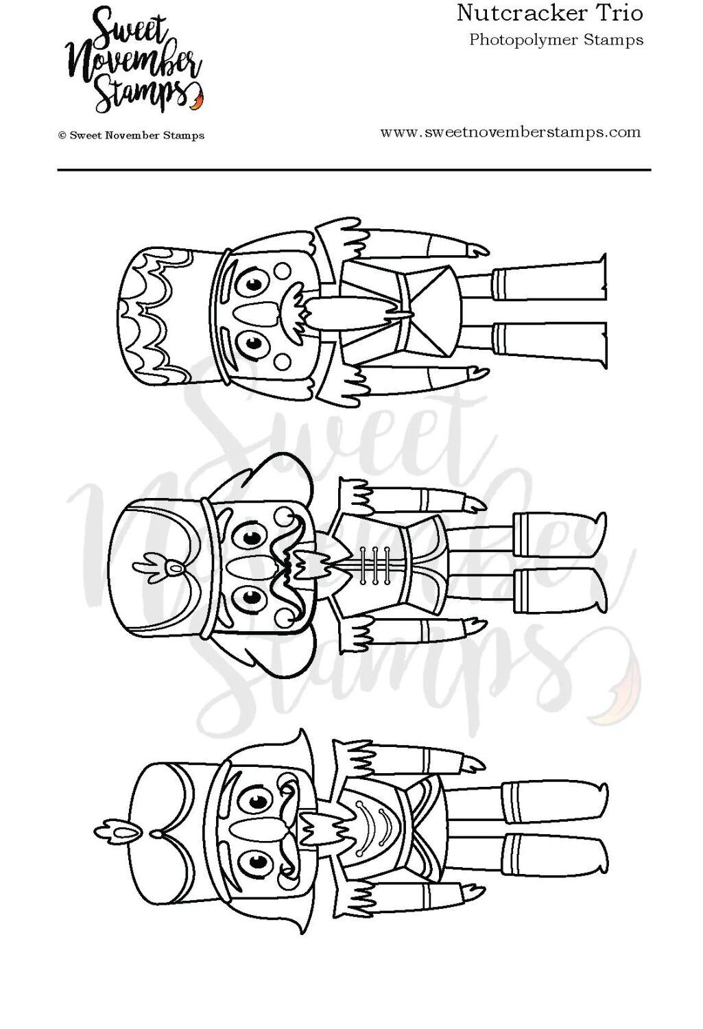****NEW**** Sweet November - Nutcracker Trio Clear stamp set