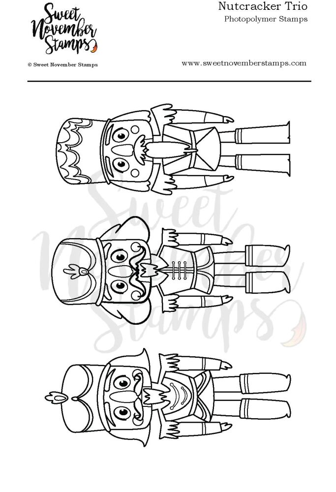 ****NEW**** Sweet November - Nutcracker Trio Clear stamp set