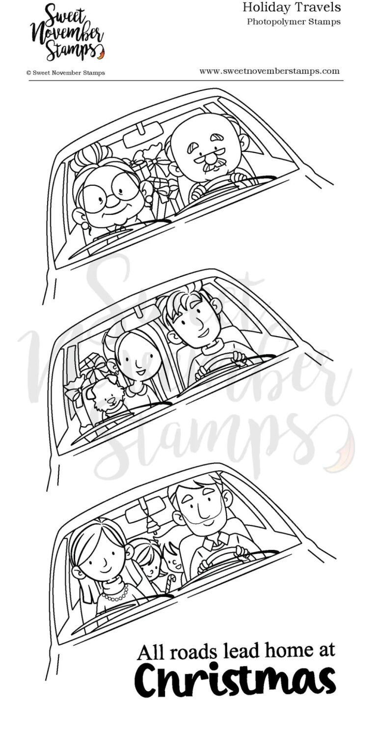 ****NEW****Sweet November - Holiday Travels Clear stamp set