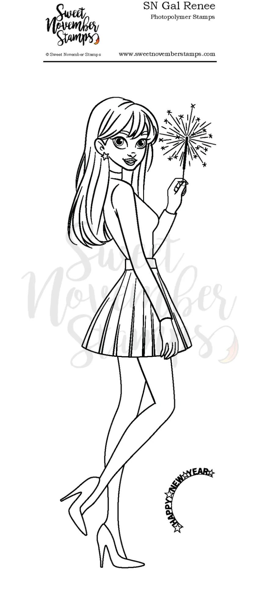 ****NEW**** Sweet November - SN Gal Renee Clear stamp set