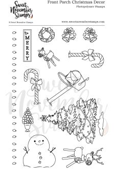 ****NEW**** Sweet November - Front Porch Christmas Decor Clear stamp set