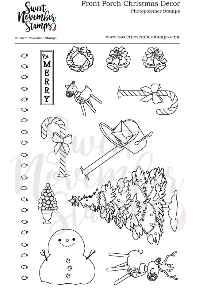 ****NEW**** Sweet November - Front Porch Christmas Decor Clear stamp set