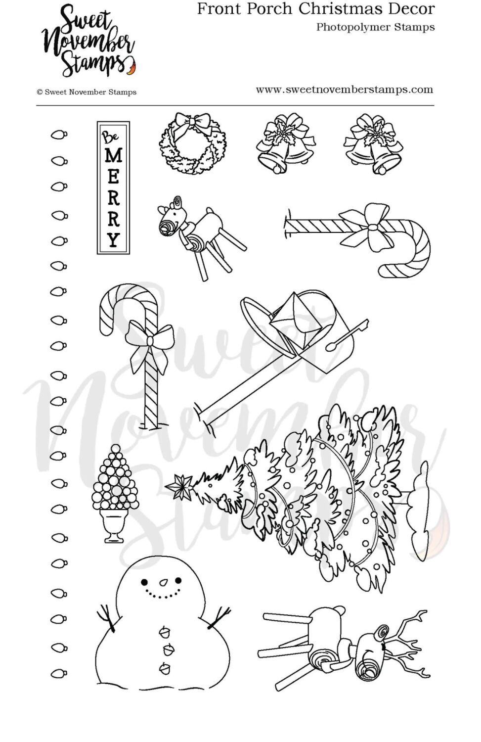 ****NEW**** Sweet November - Front Porch Christmas Decor Clear stamp set
