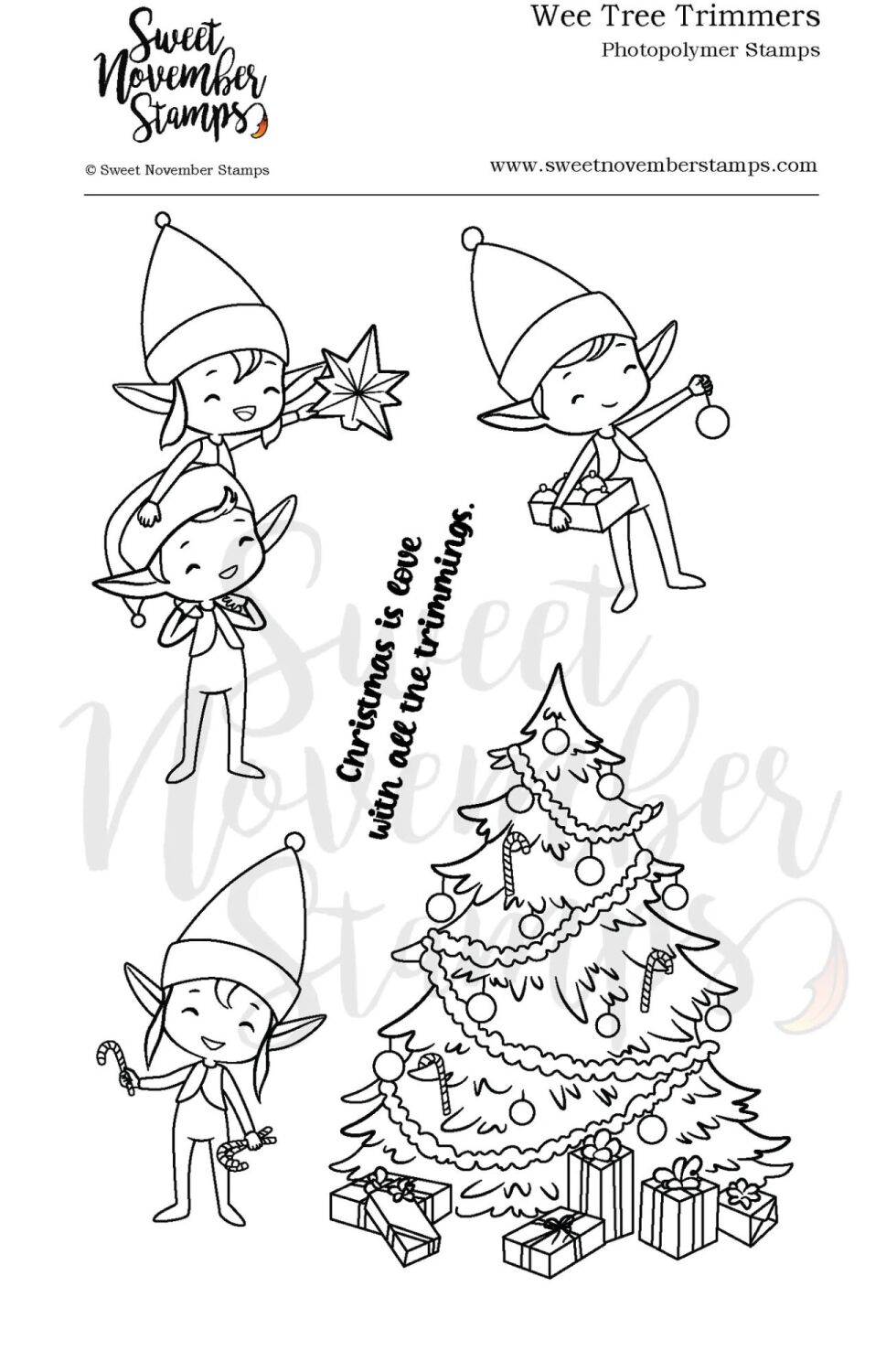 ****NEW**** Sweet November - Wee Tree Trimmers Clear stamp set