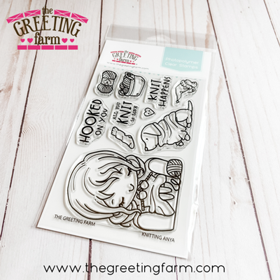 ****NEW****Knitting Anya clear stamp set - The Greeting Farm