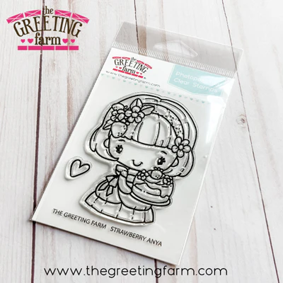 Strawberry Anya clear stamp set - The Greeting Farm