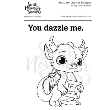 ****NEW**** Sweet November - January Garnet Dragon Clear stamp set