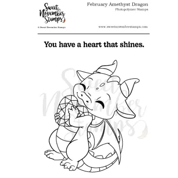 ****NEW**** Sweet November - February Amethyst Dragon Clear stamp set