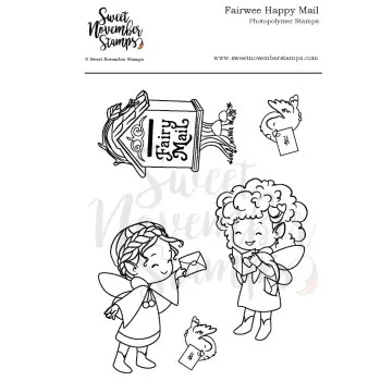 ****NEW**** Sweet November - Fairwee Happy Mail Clear stamp set