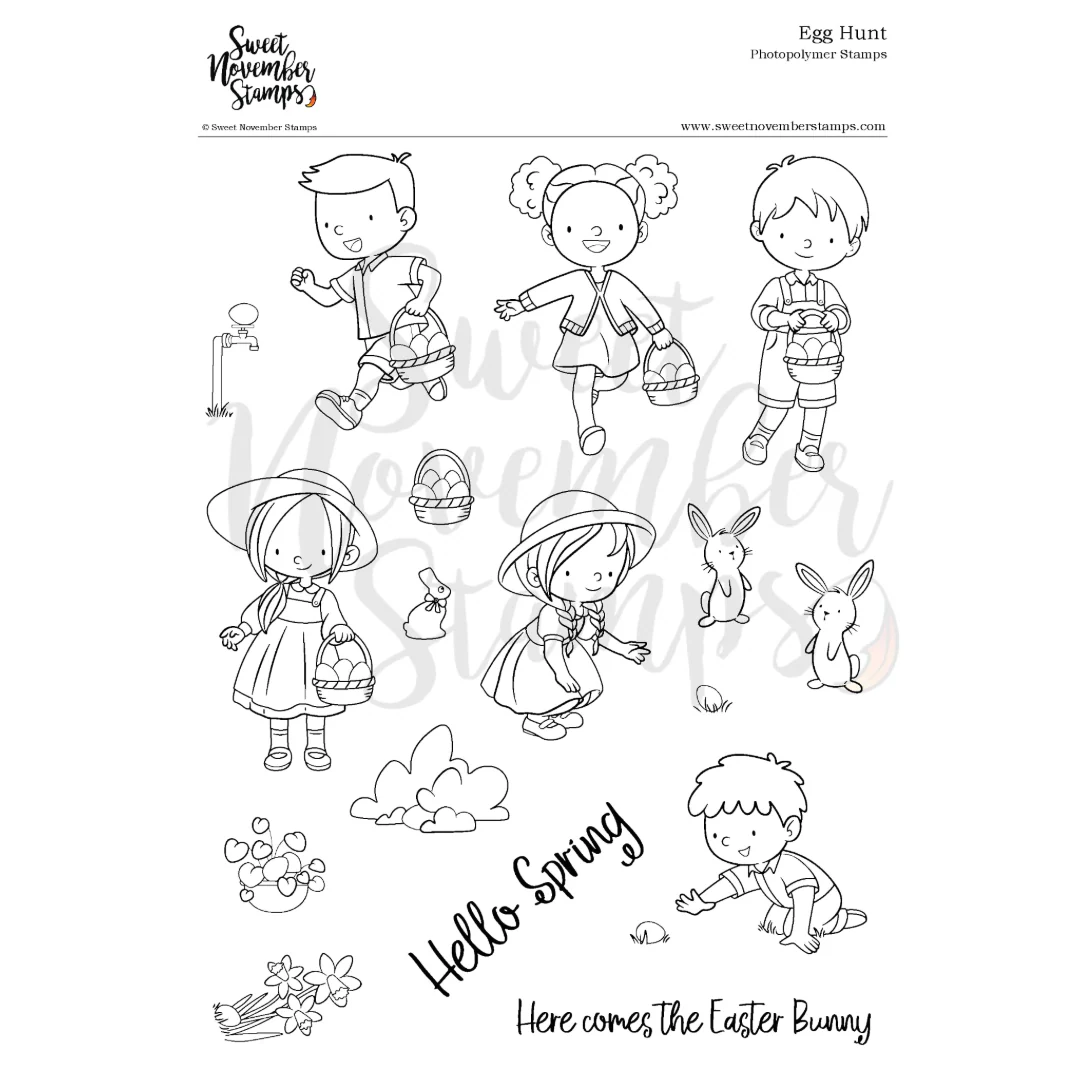 ****NEW**** Sweet November - Egg Hunt Clear stamp set