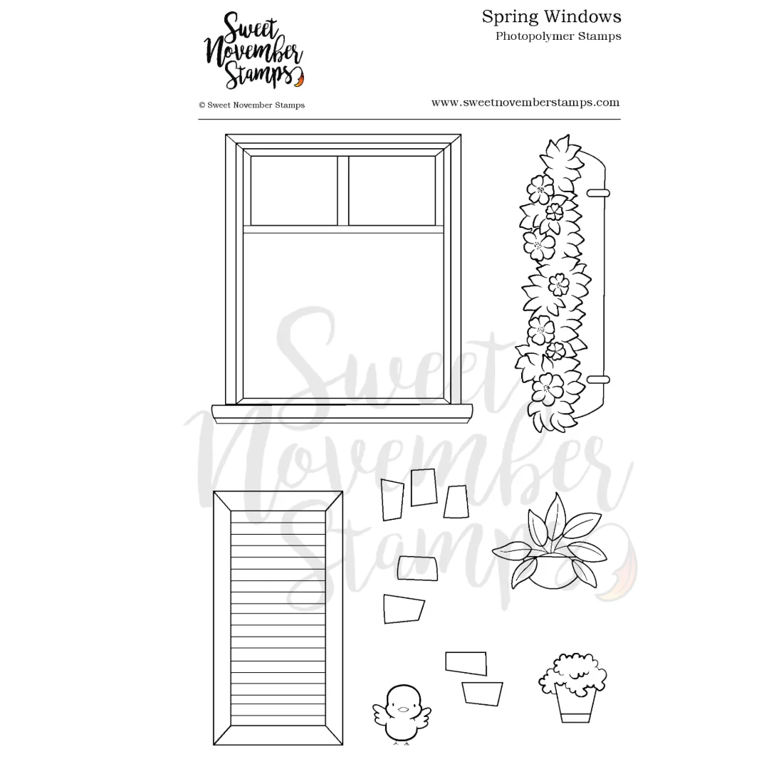 ****NEW**** Sweet November - Spring Windows Clear stamp set