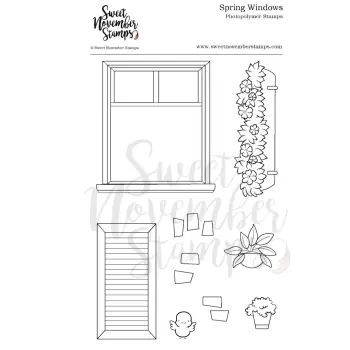 ****NEW**** Sweet November - Spring Windows Clear stamp set