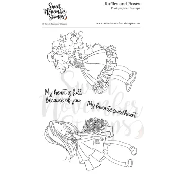 ****NEW**** Sweet November - Ruffles and Roses Clear stamp set