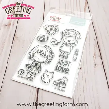****NEW****Pets & Kids clear stamp set - The Greeting Farm