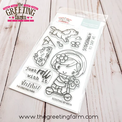 ****NEW****Scooting by Anya clear stamp set - The Greeting Farm